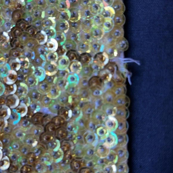 Fashion Fantasy Vest Black Sequined Halloween Vintage Vest Size Medium - Picture 9 of 15